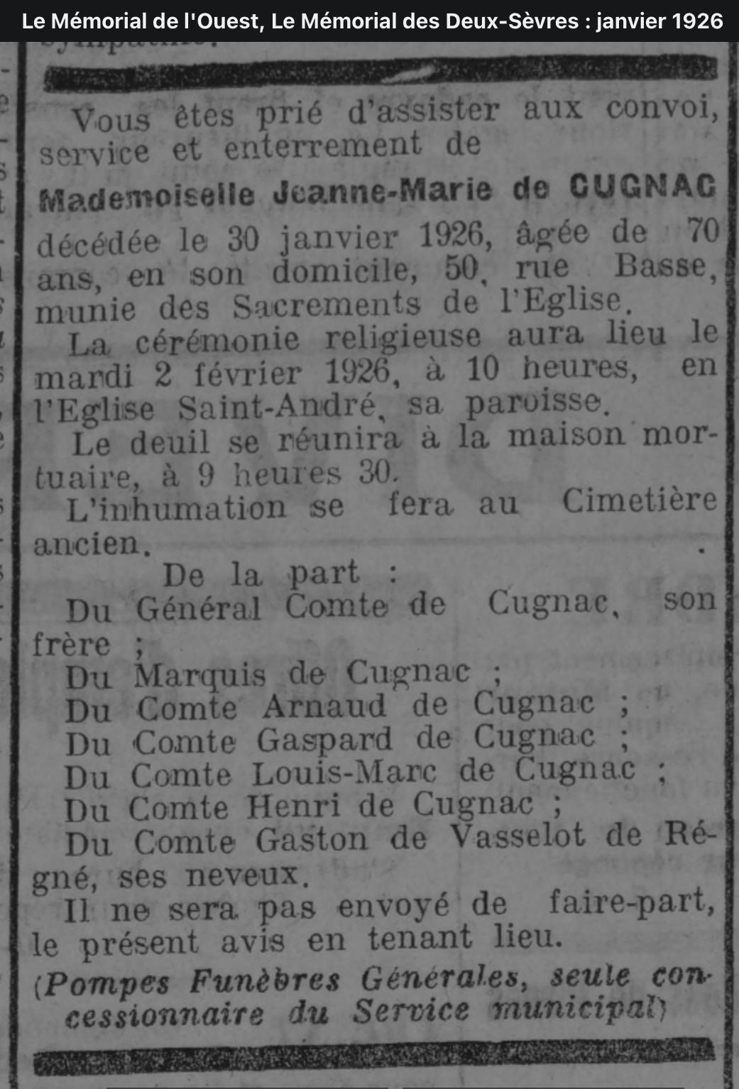 Tombesde la famille à EPANNES (79) =====>>